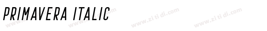 Primavera Italic字体转换